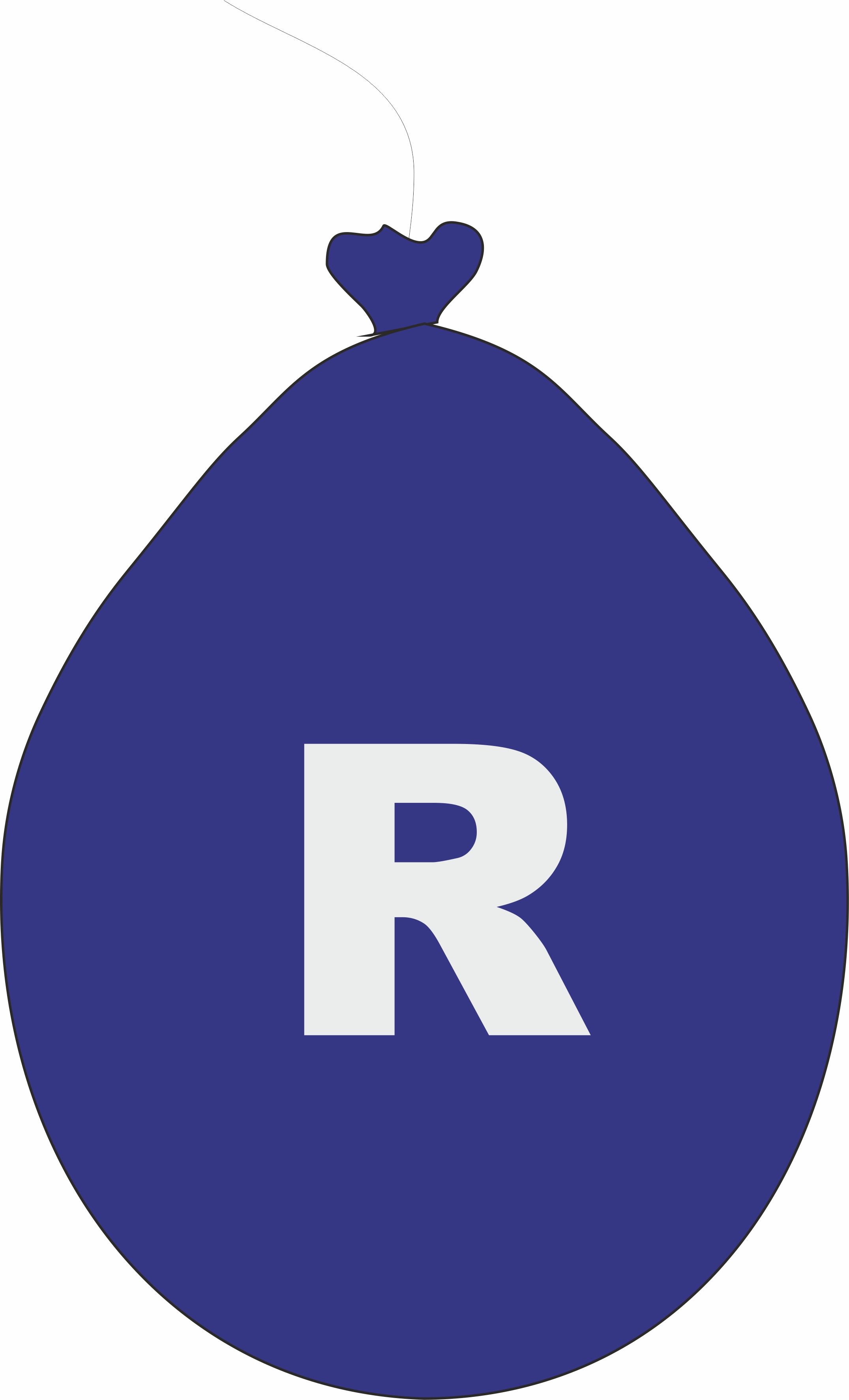 Balónek písmeno R modré